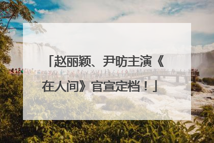 赵丽颖、尹昉主演《在人间》官宣定档！