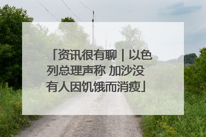 资讯很有聊｜以色列总理声称 加沙没有人因饥饿而消瘦