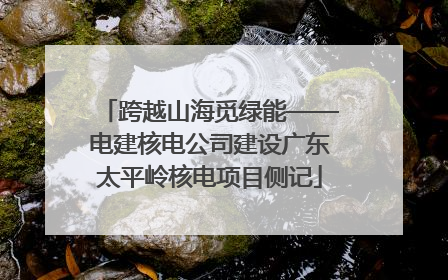 跨越山海觅绿能——电建核电公司建设广东太平岭核电项目侧记