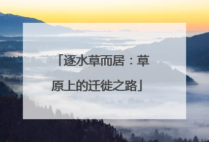 逐水草而居：草原上的迁徙之路