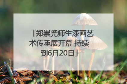 郑崇尧师生漆画艺术传承展开幕 持续到6月20日