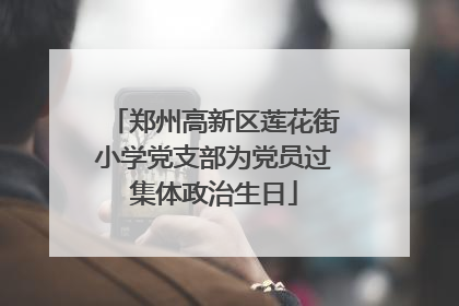 郑州高新区莲花街小学党支部为党员过集体政治生日