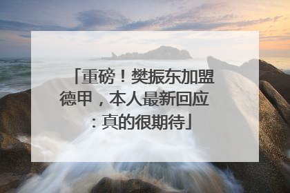 重磅！樊振东加盟德甲，本人最新回应：真的很期待