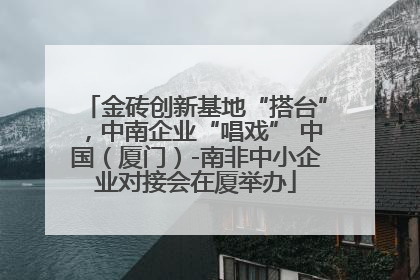 金砖创新基地“搭台”，中南企业“唱戏” 中国（厦门）-南非中小企业对接会在厦举办
