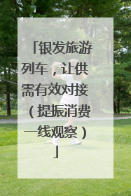 银发旅游列车，让供需有效对接（提振消费一线观察）