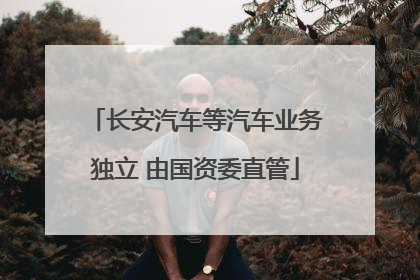 长安汽车等汽车业务独立 由国资委直管
