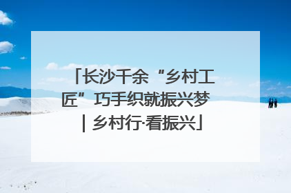 长沙千余“乡村工匠”巧手织就振兴梦｜乡村行·看振兴