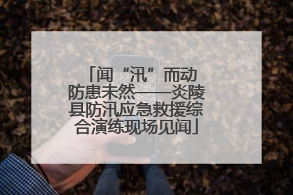 闻“汛”而动 防患未然——炎陵县防汛应急救援综合演练现场见闻
