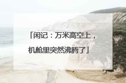 闲记：万米高空上，机舱里突然沸腾了