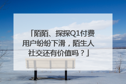 陌陌、探探Q1付费用户纷纷下滑，陌生人社交还有价值吗？