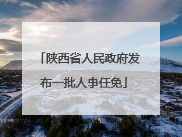 陕西省人民政府发布一批人事任免