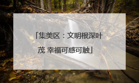 集美区：文明根深叶茂 幸福可感可触