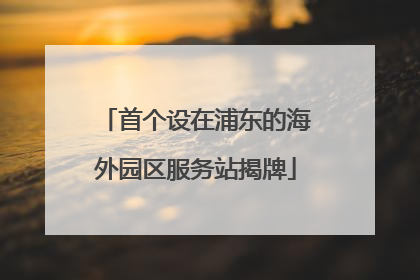 首个设在浦东的海外园区服务站揭牌