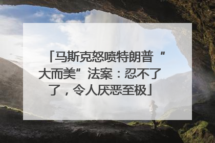 马斯克怒喷特朗普“大而美”法案：忍不了了，令人厌恶至极