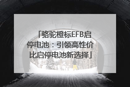 骆驼橙标EFB启停电池：引领高性价比启停电池新选择