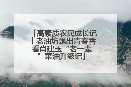高素质农民成长记丨老油坊飘出青春香 看肖建玉“老一辈”菜油升级记
