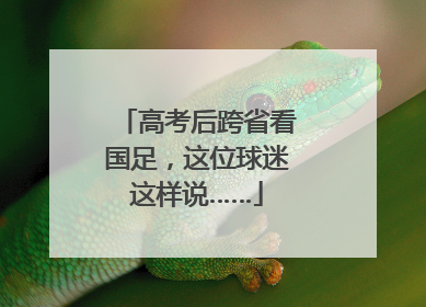 高考后跨省看国足，这位球迷这样说……