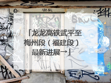 龙龙高铁武平至梅州段（福建段）最新进展→
