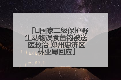﻿国家二级保护野生动物误食鱼钩被送医救治 郑州惠济区林业局回应