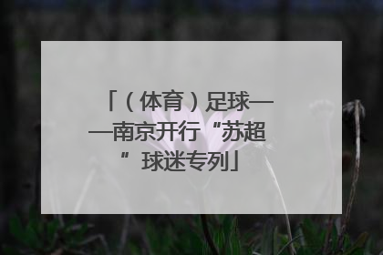 （体育）足球——南京开行“苏超”球迷专列