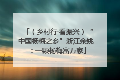 （乡村行·看振兴）“中国杨梅之乡”浙江余姚：一颗杨梅富万家
