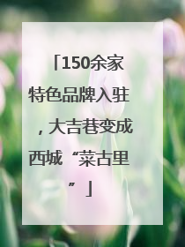 150余家特色品牌入驻，大吉巷变成西城“菜古里”