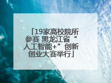 19家高校院所参赛 黑龙江省“人工智能+”创新创业大赛举行