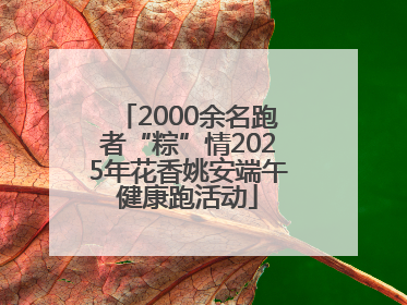 2000余名跑者“粽”情2025年花香姚安端午健康跑活动