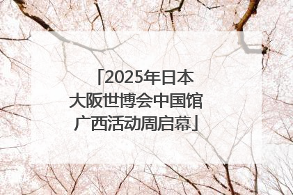 2025年日本大阪世博会中国馆广西活动周启幕