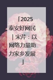 2025泰安好网民｜宋芹：以网络力量助力家乡发展