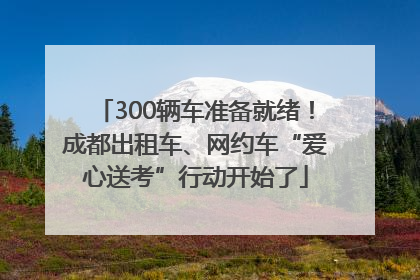 300辆车准备就绪！成都出租车、网约车“爱心送考”行动开始了