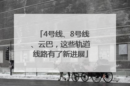 4号线、8号线、云巴，这些轨道线路有了新进展