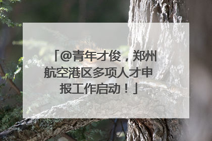 @青年才俊，郑州航空港区多项人才申报工作启动！